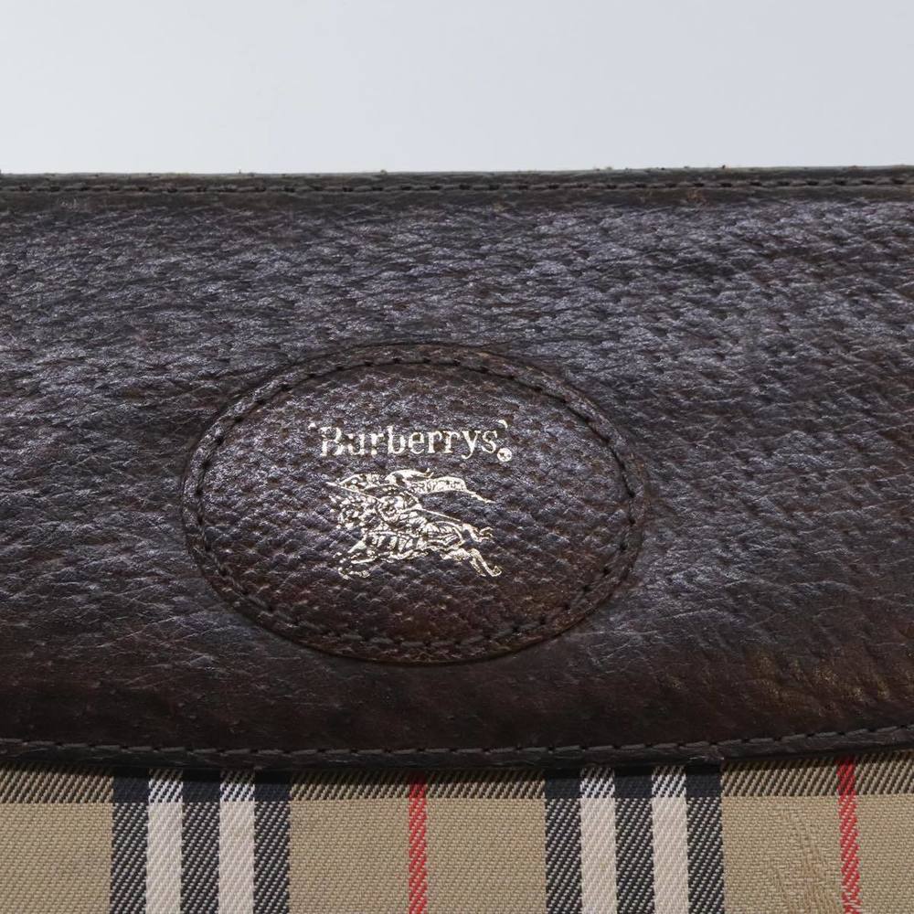 Burberrys Nova Check Clutch Bag Canvas Beige Auth ti2111 - Picture 8 of 16